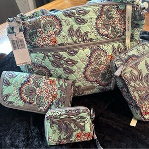 Vera Bradley Mint Floral Convertible Crossbody